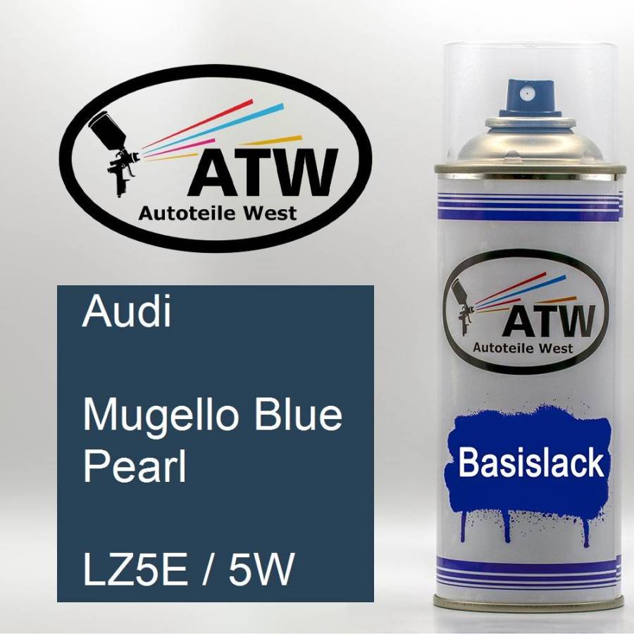 Audi, Mugello Blue Pearl, LZ5E / 5W: 400ml Sprühdose, von ATW Autoteile West.